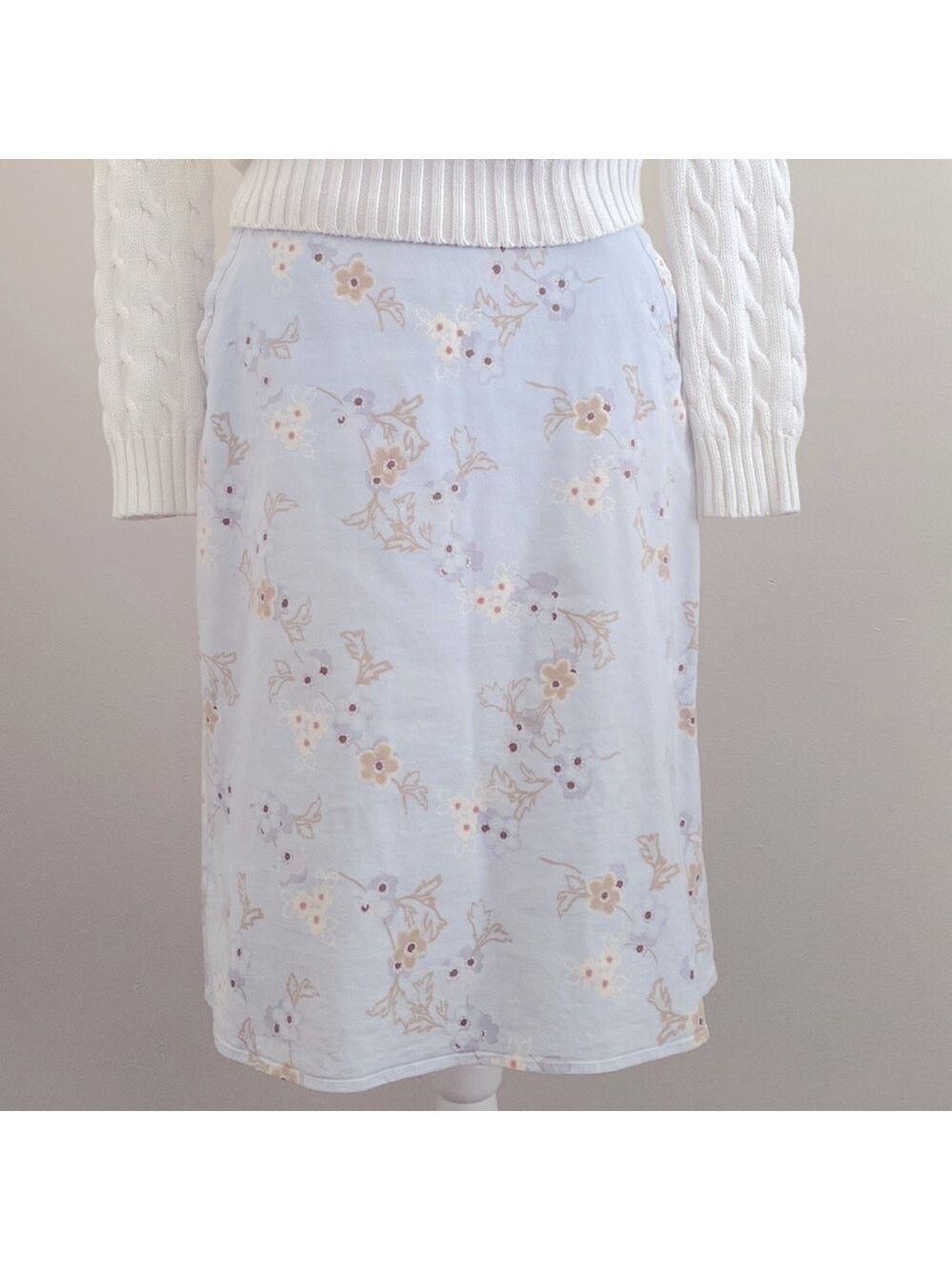 Caslon floral cotton skirt
